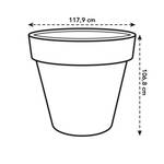 pure round 120cm linen white